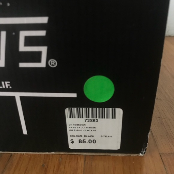 NWT Vault by Vans x WTAPS OG SK8-Hi LX (Black) - Picture 3 of 6